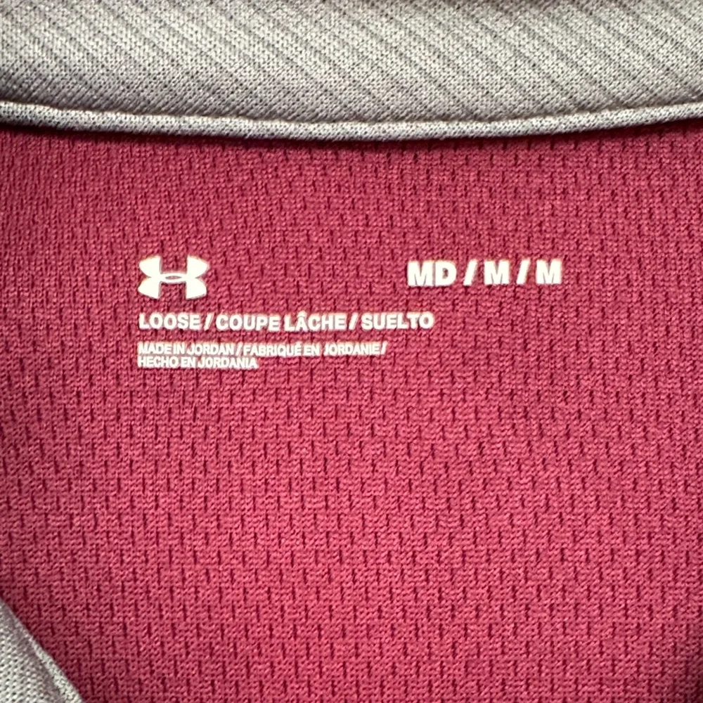 Under Armour Men's Tech Golf Polo Maroon, Size Medium - Picture 10 of 15